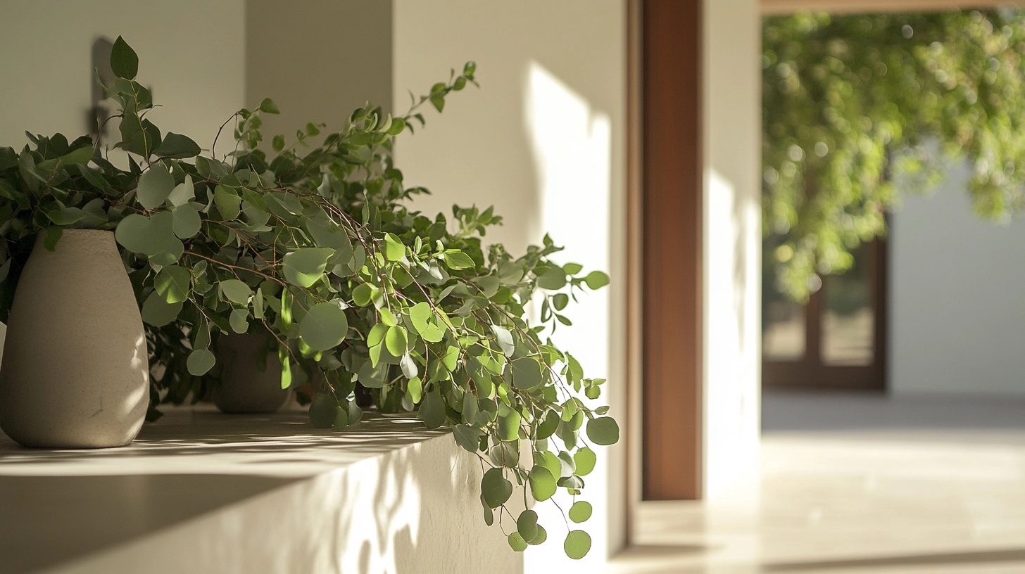 Lush green garland draped around the entrance