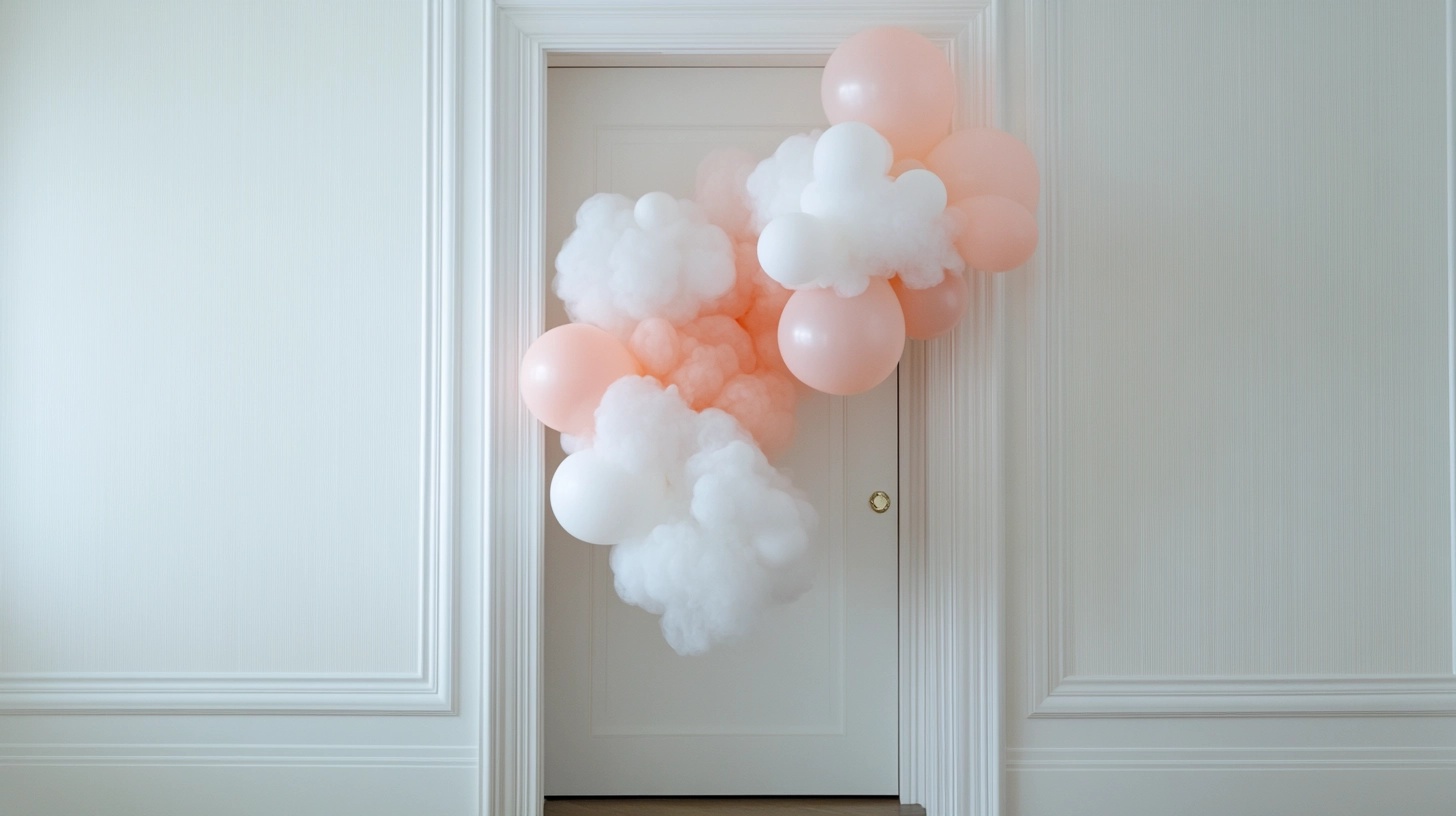 Cluster of balloons resembling a cloud