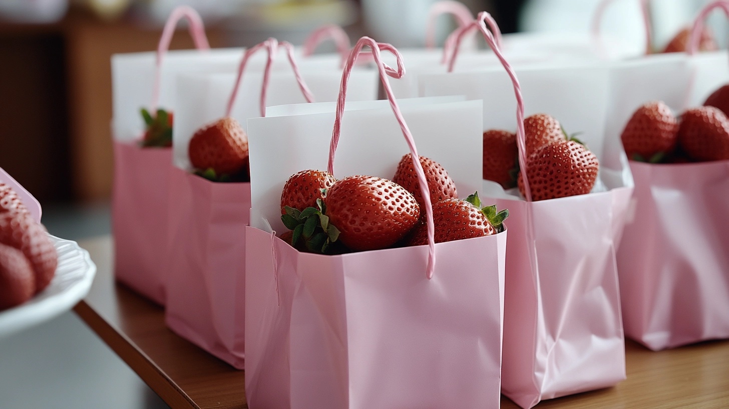 Strawberry Shortcake themed party favors